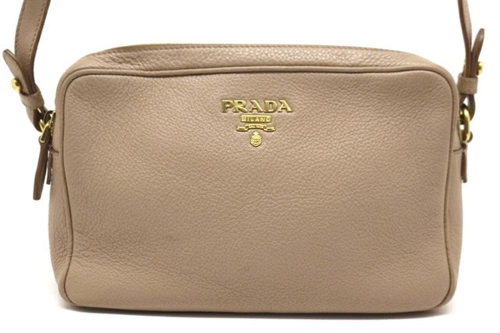 Prada VITELLO PHENIX Crossbody Bag Leather CAMMEO Beige Cream